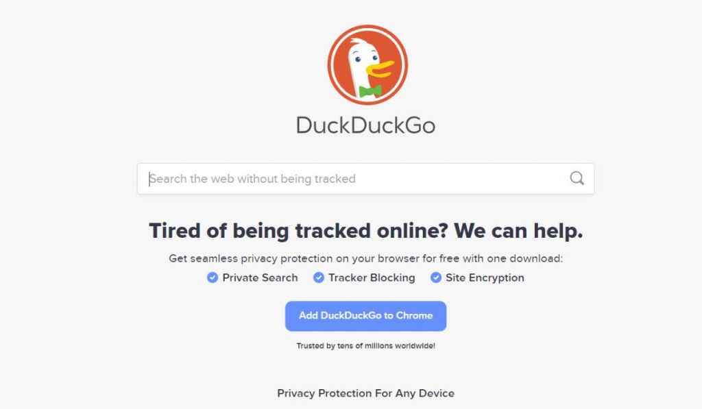 Duckduckgo search engine market share